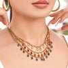 Wholesale 18K Gold Plated Stainless Steel Geometric Zircon Necklace For Women Light Luxury Style