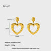 Wholesale 18K Gold Plated Stainless Steel Heart Shape Earrings For Women