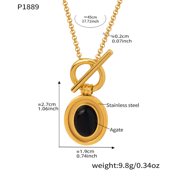 Wholesale 18K Gold Plated Stainless Steel Pendant Necklace And Bracelet Set For Women In Light Luxury Style