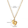 Wholesale 18K Gold Plated Stainless Steel Sun And Foot Shape Pendant Cross Chain For Women And Men
