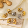 Wholesale 18K Gold Plated Titanium Steel Geometric Stud Earrings For Women