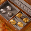 Wholesale 18K Gold Plated Titanium Steel Hand Polished Geometric Simple Design Earrings And Ring Set For Women