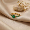 Wholesale 18K Gold Twotone Pig Stone Crown Pattern Electroplated Ring For Women