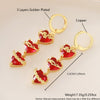 Wholesale 18K Goldplated Copper Heartshaped Light Luxury Style Earrings For Women