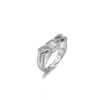 Wholesale 18K Goldplated Copper Zircon Threedimensional Stamp Sos Letter Ring Light Luxury Elegant Nonfading Unisex Jewelry