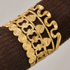 Wholesale 18K Goldplated Geometric Spiral Pattern Stainless Steel Bracelet For Women