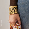 Wholesale 18K Goldplated Geometric Spiral Pattern Stainless Steel Bracelet For Women