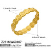 Wholesale 18K Goldplated Geometric Spiral Pattern Stainless Steel Bracelet For Women