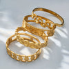 Wholesale 18K Goldplated Geometric Spiral Pattern Stainless Steel Bracelet For Women