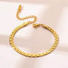 Wholesale 18K Goldplated Geometric Titanium Steel Cuban Chain Bracelet For Women