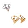 Wholesale 18K Goldplated Heart Shape Simple Stainless Steel Open Ring For Women