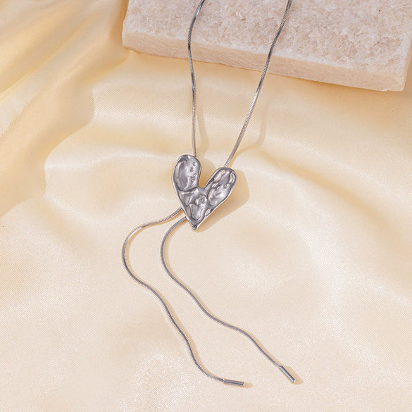 Wholesale 18K Goldplated Long Tassel Bead Chain Necklace With Geometric And Insect Pattern Titanium Steel Round Bead Tassel Pendant For Women