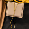 Wholesale 18K Goldplated Long Tassel Bead Chain Necklace With Geometric And Insect Pattern Titanium Steel Round Bead Tassel Pendant For Women
