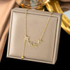 Wholesale 18K Goldplated Long Tassel Bead Chain Necklace With Geometric And Insect Pattern Titanium Steel Round Bead Tassel Pendant For Women