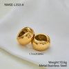 Wholesale 18K Goldplated Stainless Steel Geometric Beanshaped Stud Earrings For Women