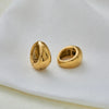 Wholesale 18K Goldplated Stainless Steel Geometric Beanshaped Stud Earrings For Women