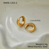 Wholesale 18K Goldplated Stainless Steel Geometric Beanshaped Stud Earrings For Women
