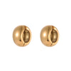 Wholesale 18K Goldplated Stainless Steel Geometric Beanshaped Stud Earrings For Women