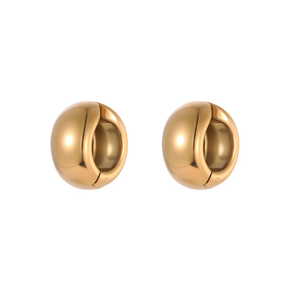 Wholesale 18K Goldplated Stainless Steel Geometric Beanshaped Stud Earrings For Women
