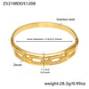 Wholesale 18K Goldplated Stainless Steel Geometric Cut Out Buckle Cross Opening Bracelet
