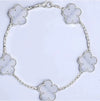 Wholesale 18K Goldplated Stainless Steel Minimalist Leaf Pattern Clover Bracelet For Women