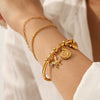 Wholesale 18K Goldplated Stainless Steel Starfish Conch Scallop Cross Electroplated Ocean Breeze Minimalist Ins Style Ring Bracelet Jewelry Accessories