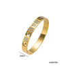 Wholesale 18K Real Gold Electroplated Zircon Letter Cut Out Buckle Titanium Steel Bracelet With Diamond Design For Women
