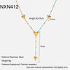 Wholesale 18K Real Gold Plated Stainless Steel Heart Shape Pendant Necklace For Women