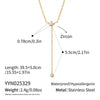 Wholesale 18K Real Gold Plated Stainless Steel Zircon Floral Yshaped O Word Chain Necklace For Girls