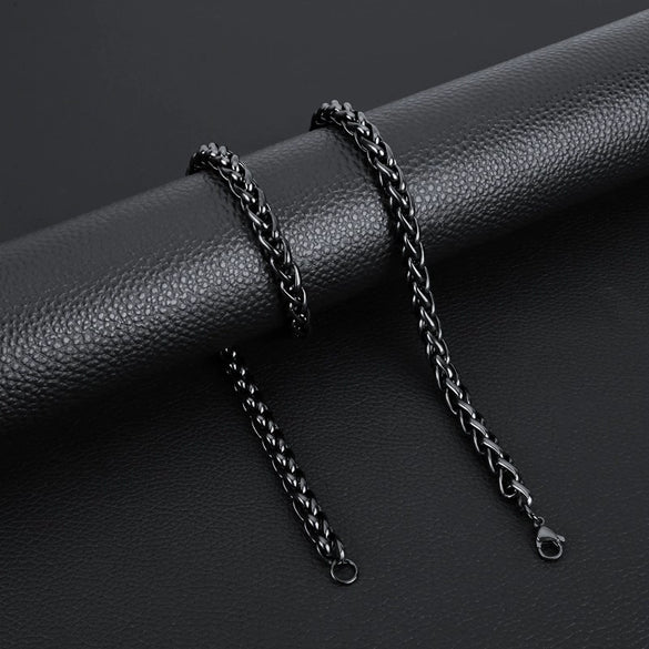 Wholesale Keel Chain Cuban Titanium Steel Chain Geometric Style Electroplated For Men And Women