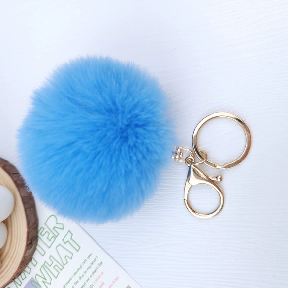 Wholesale Keychain Imitation Rex Rabbit Fur Ball Plush Creative Car And Bag Pendant