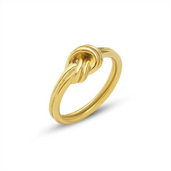 Wholesale Knot Casting Ring Titanium Steel Geometric Electroplating For Women