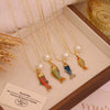 Wholesale Koi Pendant Necklace Colorful Stainless Steel Animal Style
