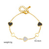 Korean Style Heart Shape Titanium Steel Plating 18k Gold Plated Bracelets