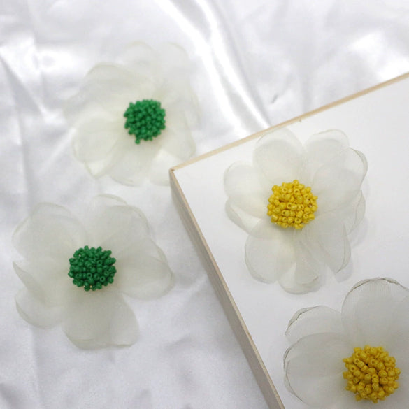 Wholesale Lace Flower Stud Earrings With S925 Silver Needle Fresh Fairy Temperament