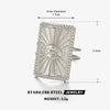 Wholesale Ladies' Adjustable Opening Ring With Letter Number Text Pattern In Rectangular Geometric Stainless Steel Electroplated Design