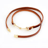 Wholesale Ladies Alloy And Genuine Leather Bracelet With Three Circle Winding And Leaves Pattern Electroplated Fashion Style