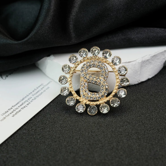 Wholesale Ladies Alloy Geometric Anti Light Collar Pins Corsage Accessories Electroplated Brooch