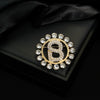 Wholesale Ladies Alloy Geometric Anti Light Collar Pins Corsage Accessories Electroplated Brooch