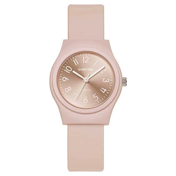 Wholesale Ladies Casual Digital Silicone Quartz Watch In Candy Color Round Dial Alloy Case