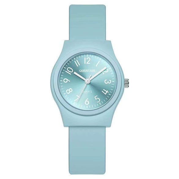 Wholesale Ladies Casual Digital Silicone Quartz Watch In Candy Color Round Dial Alloy Case
