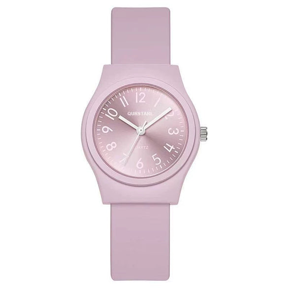 Wholesale Ladies Casual Digital Silicone Quartz Watch In Candy Color Round Dial Alloy Case