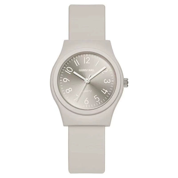 Wholesale Ladies Casual Digital Silicone Quartz Watch In Candy Color Round Dial Alloy Case