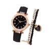 Wholesale Ladies Casual Quartz Watch With Luxury Rhinestone Plate Alloy Case Imitation Leather Strap And Stainless Steel Buckle Round Dial