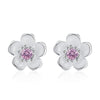 Wholesale Ladies Copper Earrings With Micro Inlaid Zircon Geometric Pattern Electroplating Treatment Plants And Flowers Style