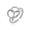 Wholesale Ladies Copper Heart Shaped Geometric Style Zirconia Ring