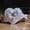 Wholesale Ladies Copper Heart Shaped Ring Jewelry With Zircon
