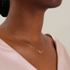 Wholesale Ladies Copper Inlaid Zircon Geometric Handmade Cross O Chain Necklace