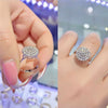 Wholesale Ladies Copper Ring With Micro Inlaid Zircon And Geometric Design