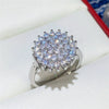 Wholesale Ladies Copper Ring With Micro Inlaid Zircon And Geometric Design